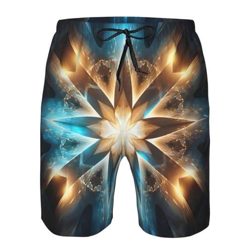 Planet Pattern Print Mens Casual Shorts Drawstring Summer Beach Stretch Shorts Novelty Swimtrunks4