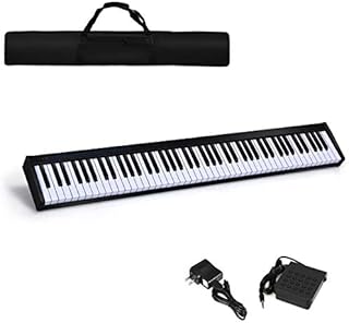 Costzon 88-Key Portable Keyboard Piano, Electric Keyboard Digital Piano w/Full Size Semi Weighted Keys, USB/MIDI Keyboard, Sustain Pedal, Power Supply & Carrying Case for Beginners Adults Kids, Black