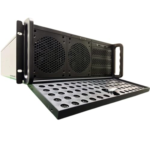 RackOwl 4U Server Chassis Rackmount Server Case; 8X HDD Bays & 3X 5.25 Devices; E-ATX/CEB/ATX Motherboards; Fan: Front 2X 120mm, Mid 3X 120mm, Rear 2X 80mm, Front Panel Lock, Size:16.8X 7.0X 25.0