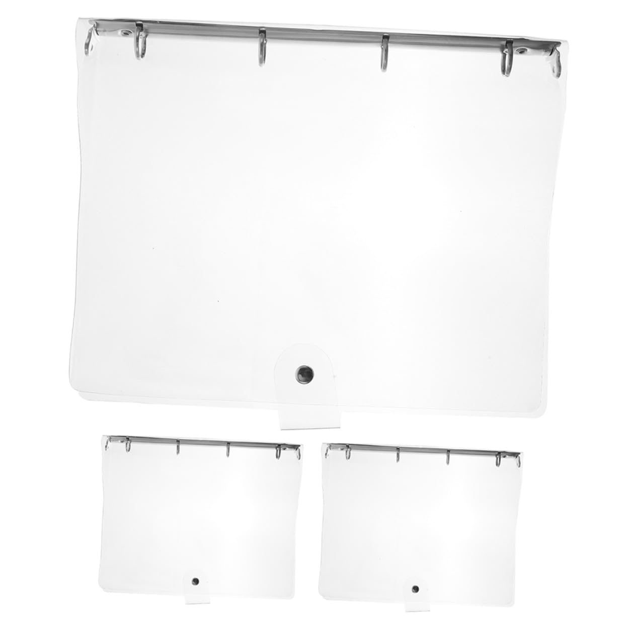 3 Stück Teiliges Transparentes Ringbuch Ordner Klarer Dokumentenorganizer mit Lochung Vielseitiger Verstellbarer Organizer für Büro und Schule Langlebige Kunststoffmappe