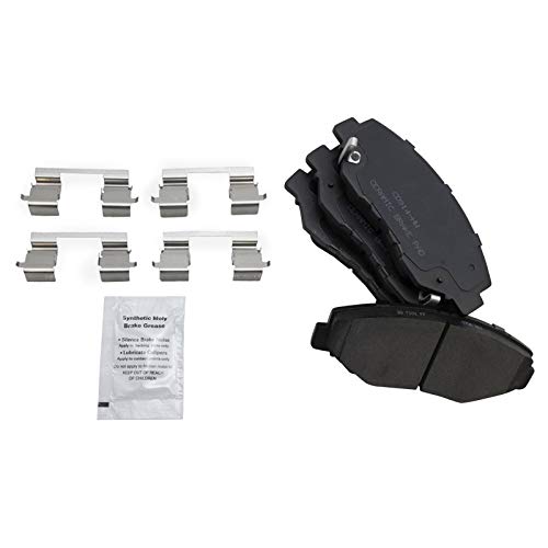 Image of TRQ Performance Front Brake Pad and Rotor Set Ceramic Drilled Slotted | For 2003-2004 Honda Accord