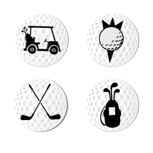 Myartte Creative Golf Ball Marker Soft Enamel Golf Markers 24.4MM Assorted 5 Pcs (Golf Club)
