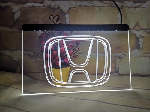Honda LED Light Sign for Garage Decor