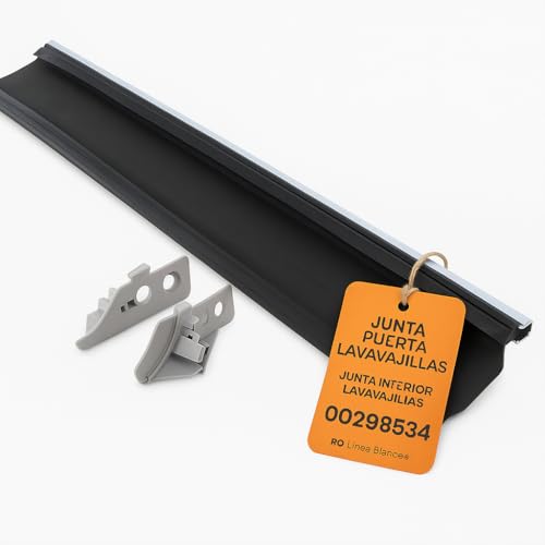 RO Linea Blanca ® Junta Inferior Puerta Lavavajillas 560x25x105mm Altura Sello 71mm Con Guia Fijacion Repuesto Antifugas Compatible con Bosch Siemens Balay Gorenje Kuppersbusch Privileg Plus