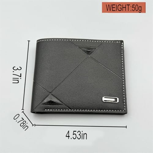 Mens Bifold Wallet Blocking Slim Minimalist Front Pocket - Thin & Stylish with ID Window 05（coffee）4
