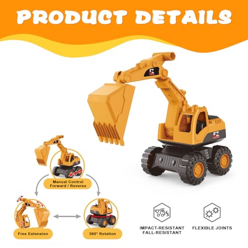 Generisch 3 Stück Bagger Spielzeug, Sandspielzeug Sandkasten Set, Sandkasten Kinderbagger Mit Kipplaster Bagger Frontlader, Sommer Strandspielzeug Für 3-12 Jährige