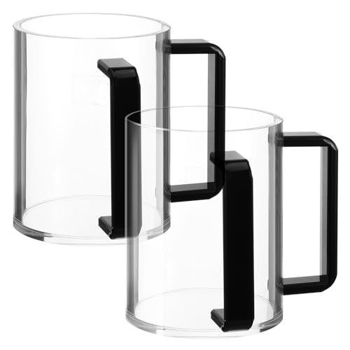 Set 2 Vasos para lavado de manos con doble asa acrílicos miniatura 1