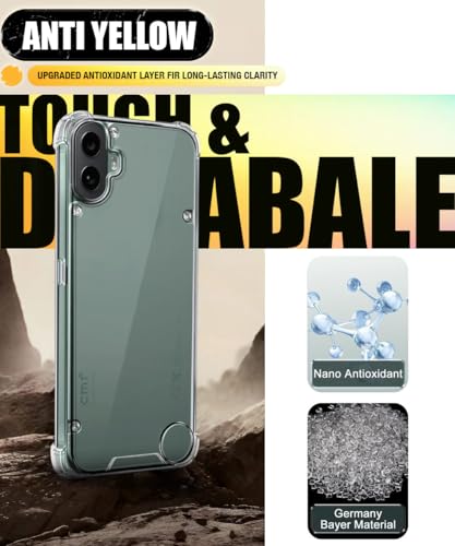 Image of WOW IMAGINE Ultra-Hybrid Crystal Clear Back Case for Nothing CMF Phone 1 | Shockproof Design | Camera Protection Bump | Hard Clear Mobile Back Cover with Cushioned Edges - Transparent