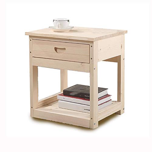 ROUZIHU Mesita de Noche de Muebles de Dormitorio de Madera de Estilo Europeo, mesita de Noche Moderna y Simple con cajones