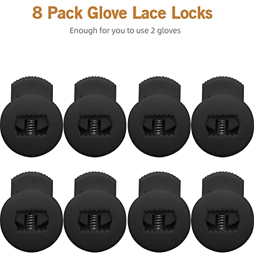 Aliball Glove Locks, Lace Locks For Baseball Glove 8 Pack, Never Need Thying Knots Again, Strong Elasticity, Made Plastic And Springs, Fits All Gloves, Baseball Glove Accessories #TOP3