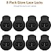 AliBall Glove Locks, Lace Locks for Baseball Glove 8 Pack, Never Need Thying Knots Again, Strong Elasticity, Made Plastic and Springs, Fits All Gloves, Baseball Glove Accessories