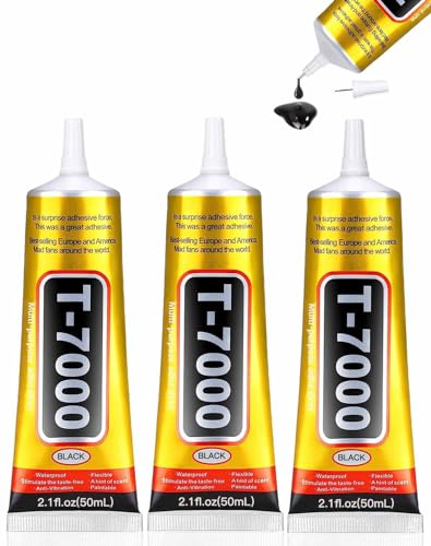 ALECPEA Upgrade T-7000 Black Adhesive Glue - 3PCS 50ml | High-Performance Waterproof Adhesive for Precision Repairs, Perfect for Phone, Electronics, Jewelry, and Crafts