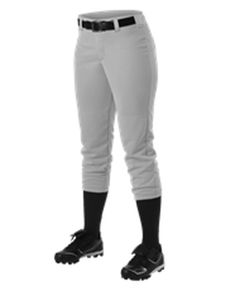 Alleson Womens Fastpitch Pant Grey 2X 605PBW 605PBW-GR-2X