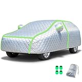 Auto Abdeckplane Hagel für Skoda Fabia Combi (2018-2021)|Verdickte,hagelbeständige Autoabdeckung für den Außenbereich,wetterfest,mit Reißverschluss und reflektierenden Streifen,Kratzfest