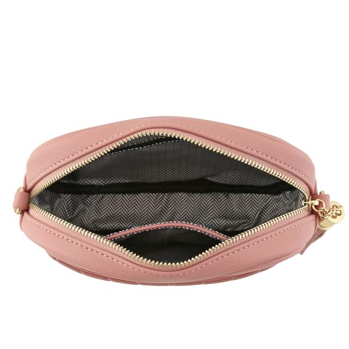 Image of FashionPuzzle Chevron Quilted Crossbody Camera Bag with Chain Strap and Tassel