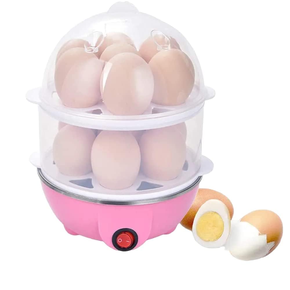 Stainless Steel, Glass Multi-Function Electric 2 Layer Egg Boiler Cooker, Egg Boiler Electric Automatic Off, Boiler,Pastic (double layer, multi color)-picture-29