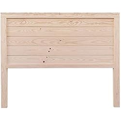 PEJECAR cabecero Modelo daimiel para Cama de 135 Fabricado en Madera Maciza de Pino insigni con Tablas horizontales en Crudo sin Pintar