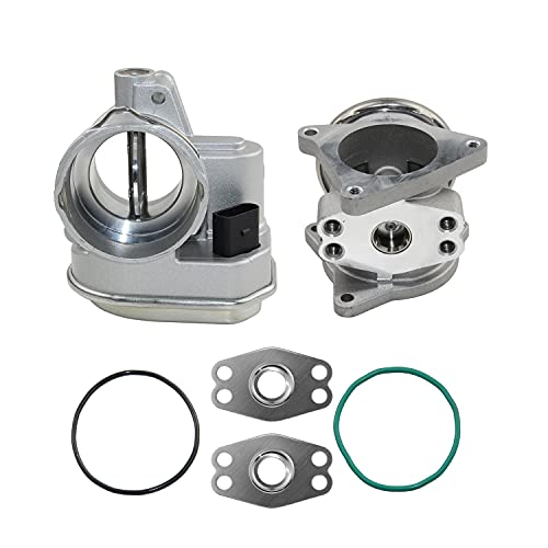 Huiruhy Cuerpo del acelerador + válvula EGR compatible con 1.9 2.0 TDI BKD BKC 038128063G 038129637D 038128063M 038131501AN Cover