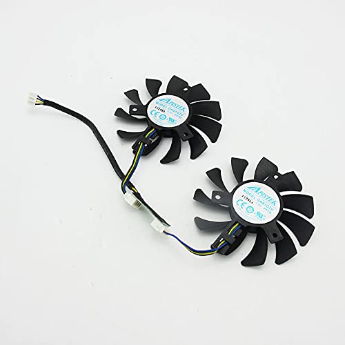 Voltage: DC12V GTX970 4GB Graphics Video card cooling fan GA81O2U,Diameter 75mm, hole pitch 40mm