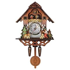 Vosarea Wooden Wall Clock,Small Clock Decor,Cuckoo Shaped Clock Antique Pendulum for Home Kids Room photo Vosarea Wooden Wall Clock,Small Clock Decor,Cuckoo Shaped Clock Antique Pendulum for Home Kids Room