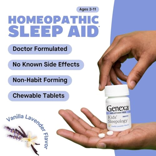 genexa sleepology for children  60 tablets  certified organic amp non-gmo melatonin-free physician formulated homeopathic  sleep aid for children