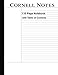 Cornell Notes: 110 Page Cornell Style Paper Composition Notebook