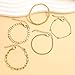 Wgoud Waterproof Gold Bracelets for Women Trendy, Dainty 14K Real Gold Plated Fashion Stackable Bracelet Sets for Women Thin Cuban Link Paperclip Chain Bracelets Layered Gold Jewelry Sets Gifts for Womens (5Pcs Gold Bracelet)