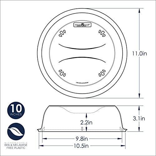 Image of Nordic Ware Plastic Deluxe Microwave Cover, Clear (Set of 2)