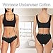 Allxwek Women's Cotton Underwear Fashion Seamless Bikini Mid Waist Panties 6-Pack 3411 BL-M