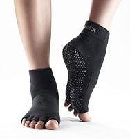 Algopix Similar Product 14 - ToeSox Half Toe Toe Socks Black