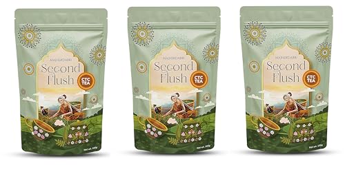 Image of DABRI Majherdabri Second Flush CTC Tea 300gm|Pack of 3 x 100gm Each Pouch|Bold & Malty Black Tea with Rich Aroma|Premium Summer Harvest|Srong Patti Chai Blend for Daily Energy|Rich with Antioxidants