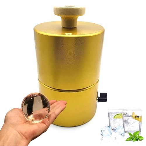 Verstellbare Eiskugelpresse, 70 mm, runde Eiswürfelbereiter für Whiskey, Cocktails, Hausbar und Party