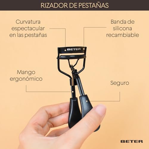 Beter - Gold Eyelash Curler with Silicone Pads, Professional Eyelash Curler, Includes 5 Replacement Bands, High-Strength Steel, Eye Make-up, Lash curler, Lifts Lashes for Lasting Curl, No tugging - Image 4