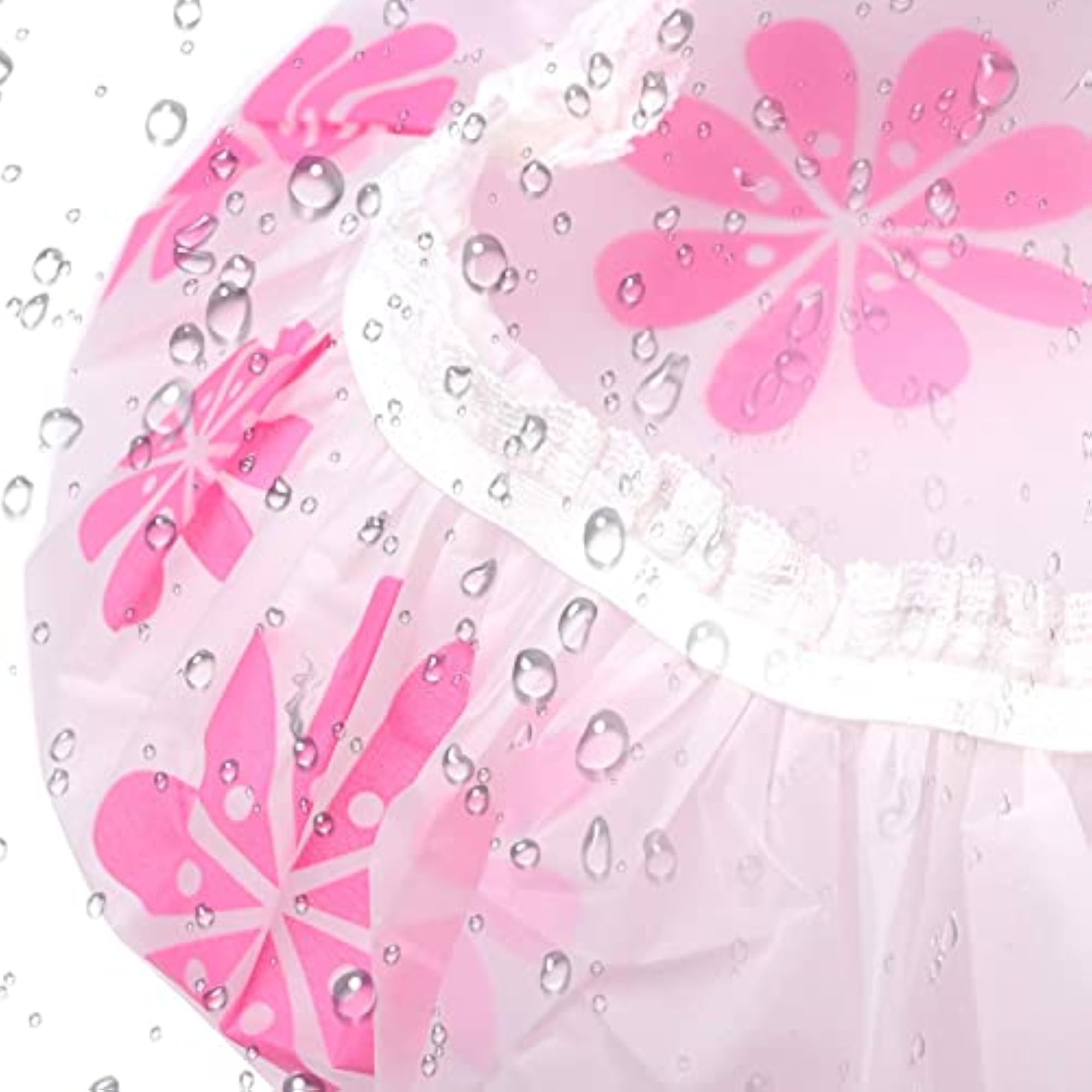 3 Pcs Waterproof Reusable Bath Caps for Women