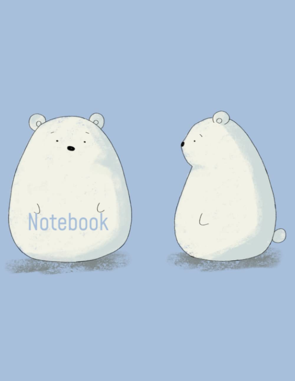 Notebook: Multipurpose Cute Polar Bear Notebook Unlined - Large (8.5 x 11"), 100 Blank Pages, Numbered, Matte Finish