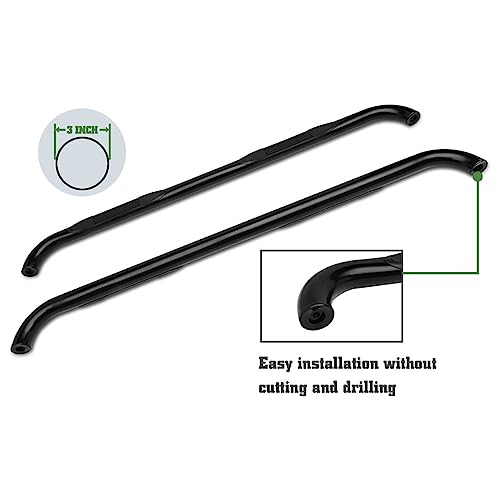 Barras estribos 3'' negras para Chevy GMC 1988-1998 miniatura 4