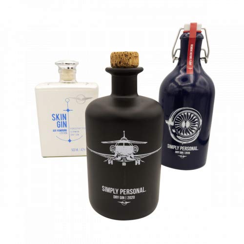 AIR HAMBURG Gin Edition Set I Botanicals: marokkanische Minze & Basilikum, Apfel, Gurke I 42% VOL I 500 ml