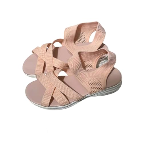 Sandales pour femme bout ouvert talon compensé tendance décontractée en cuir