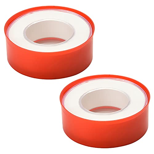 Othmro 2Pcs PTFE Pipe Sealant Tape 18mmX20mX0.1mm Plumbing Tape Pipe Tape Industrial Thread Sealants Teflon Tape Plumbers Tape Seal Tape for Plumber Pipe Thread Seal White Red