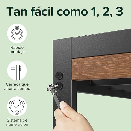 Miniatura 8 de Zinus Kai Marco De Cama De Bambú Y Metal, 23 Cm Alto, Soporte De Láminas De Acero, Fácil Montaje, 90 X 190 Cm