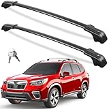 FengYu Heavy Duty Lockable Roof Rack Cross Bars 260lbs Compatible with Subaru Forester 2014-2025 (not for Wilderness), Aluminum Roof Rails Crossbars Rooftop Cargo Bars Black Luggage Racks Carrier