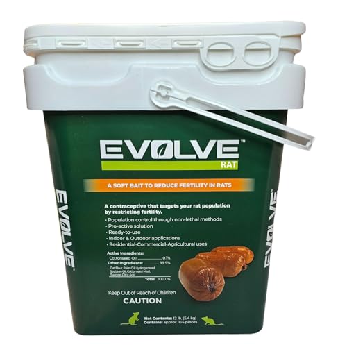 Evolve Rat Birth Control Soft Bait Sausages – 12 lbs | Scientifically Proven Rat Population Control | Not a Poison, Long-Term Population Management