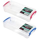 articulo para papeleria [Claramente visible] La caja de plástico transparente de un solo color puede identificar claramente sus artículos desde el exterior, es fácil de evaluar y no habrá ninguna situación en la que no pueda encontrar los artículos que desea.
