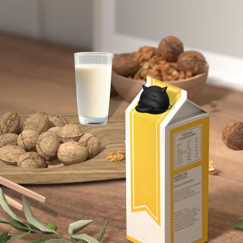 KESOTO Kuheuter Milchkartondeckel, 3D Gedruckter Milchflaschendeckel Umsteller für Boxen für Shop Thanksgiving, Schwarz