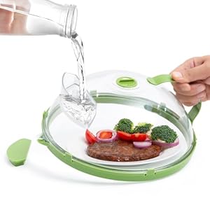 Microwave Cover for Food,10″ Upgraded Transparent Microwave Splatter Cover with Heat-Resistant Handle and Water Storage Box to Avoid Dry Out,Kitchen Gadgets and Accessories,home essentials,Gift