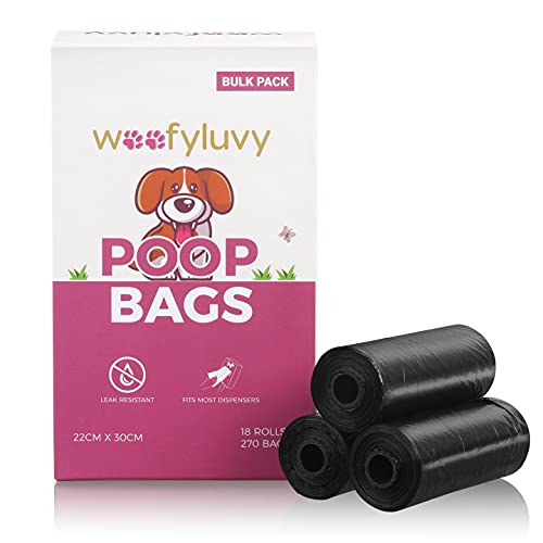 WOOFYLUVY Dog Poop Bags - 270 Count - Leak Proof Lavender Scented Poop Bags For Easy, Mess-Free Clean Up - Eco Friendly, Biodegradable Dog Poop Bags - Extra Thick and Durable Poop Bags For Dogs
