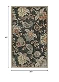 Morebes Floral Washable Rugs 3x5,Brown Throw Rugs for Bedroom Non Slip,Soft Distressed Paisley Bathroom Mat, Entryway Rug Indoor Accent Floor Chair Carpet for Living Room Coffee Table