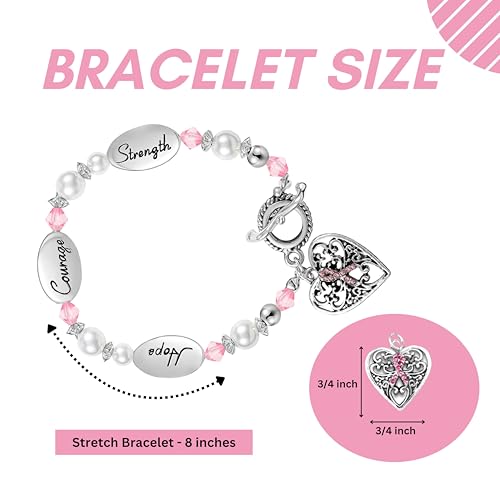 Breast Cancer Awareness Pink Ribbon Bracelets for Fundraising, Charity Walks, and Gifts - Perfect for Breast Cancer Awareness Month4