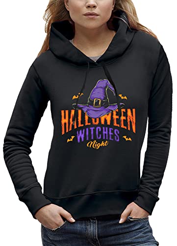 Sweat à capuche chapeau de sorcière et chauves-souris vêtement Halloween femme