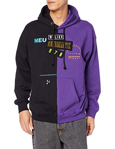 Sweatshirt Diesel Ummer Split N1 S en coton pour homme en noir
